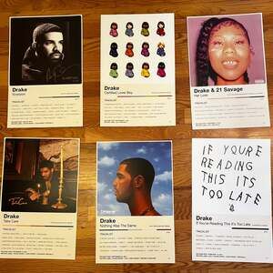 Drake album cover Posters 11x17 each (set of 6)